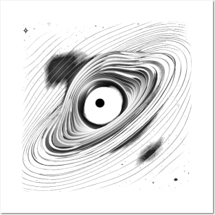 Black Hole Eye Grayscale Posters and Art